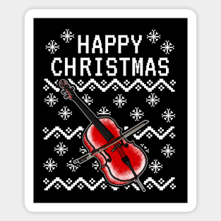 Cello Ugly Christmas Cellist Musician Magnet